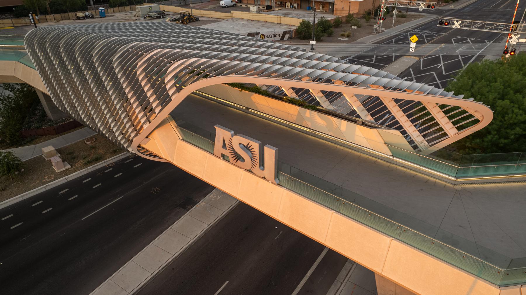 A photo of the ASU bridge